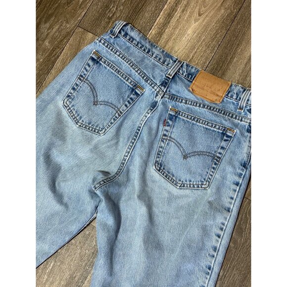 VINTAGE 90'S LEVI'S 551 WOMENS RELAXED FIT TAPERED LEG 14 SHORT COTTON USA Y2K - Picture 10 of 12